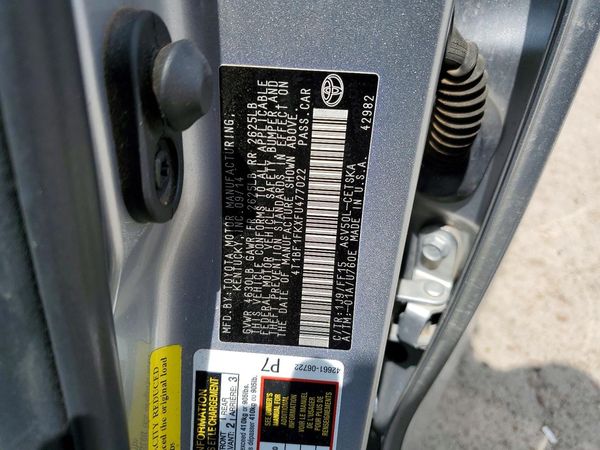 2015 TOYOTA CAMRY