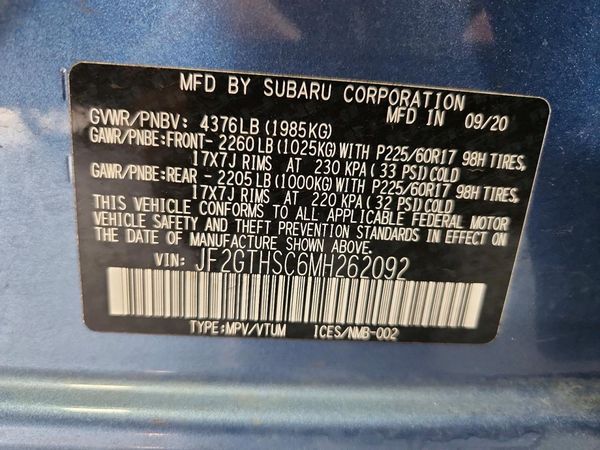 2021 SUBARU CROSSTREK Sport+ES+BSD