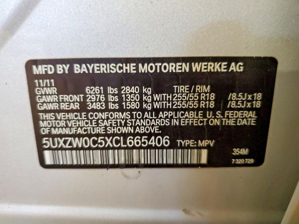 2012 BMW X5 xDrive35d — VINS