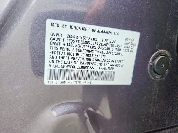 2018 HONDA PILOT EXL