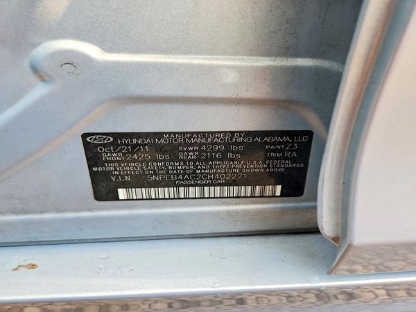 2012 HYUNDAI SONATA Middle-low level