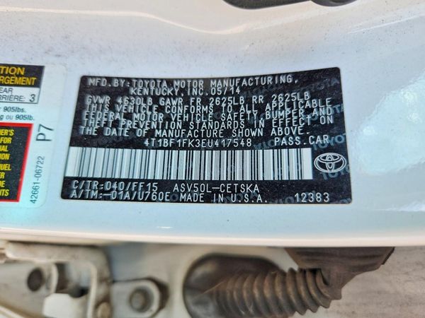 2014 TOYOTA CAMRY