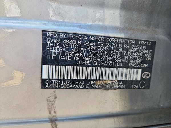 2015 LEXUS GS350 350 — VINS