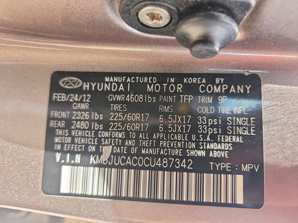 2012 HYUNDAI TUCSON GLS — VINS