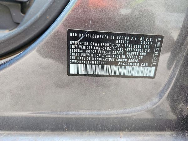 2017 VOLKSWAGEN JETTA S