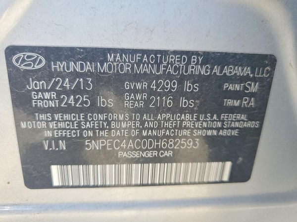 2013 HYUNDAI SONATA