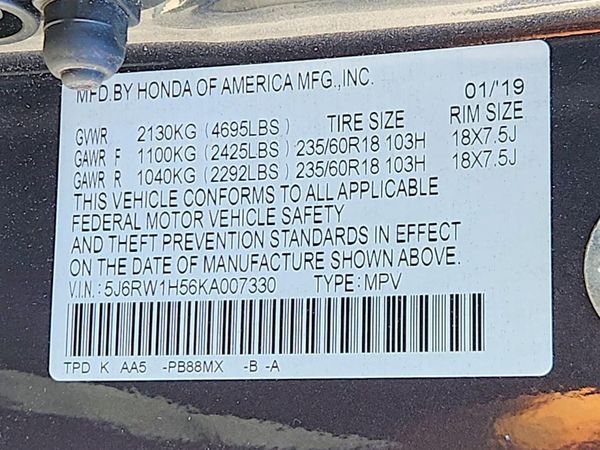 2019 HONDA CRV EX