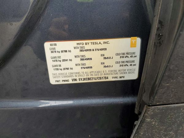 2020 TESLA MODEL X
