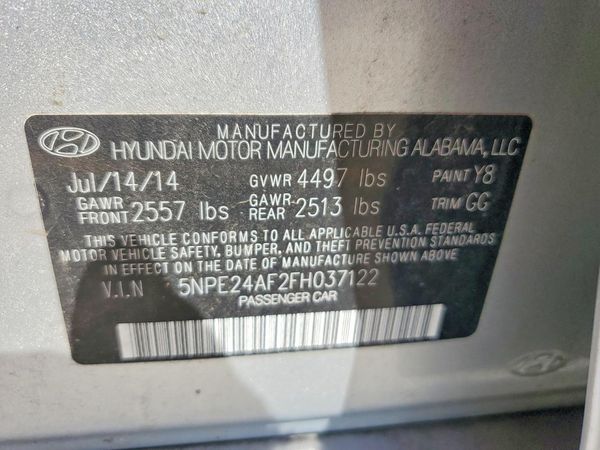 2015 HYUNDAI SONATA