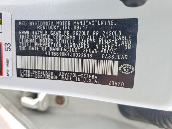 2018 TOYOTA CAMRY