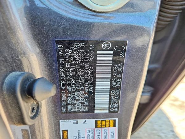 2018 TOYOTA PRIUS Plus/Premium/Advanced — VINS