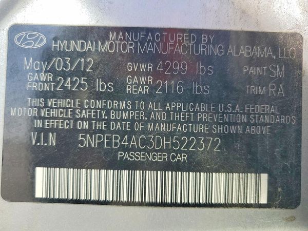 2013 HYUNDAI SONATA GLS/ GLS Popular