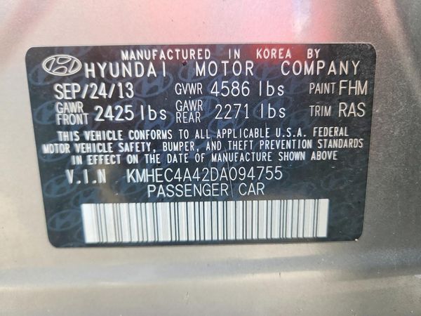 2013 HYUNDAI SONATA Hybrid / Hybrid Limited