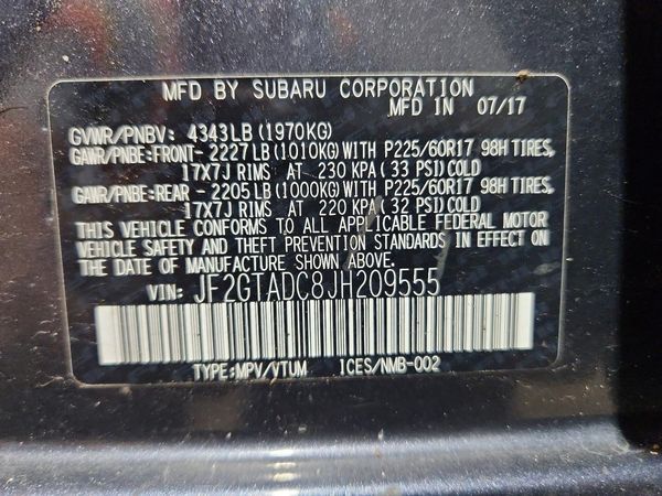 2018 SUBARU CROSSTREK Premium+ES+BSD
