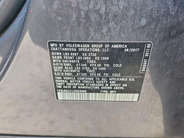 2018 VOLKSWAGEN ATLAS 4Motion SE