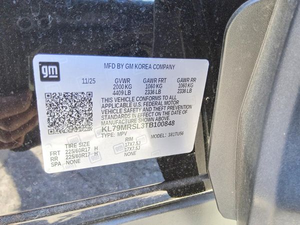 2026 CHEVROLET TRAILBLAZE LT — VINS