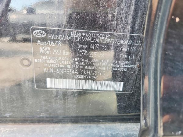 2019 HYUNDAI SONATA