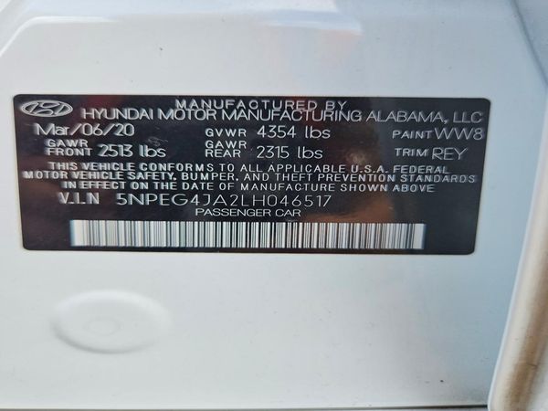 2020 HYUNDAI SONATA