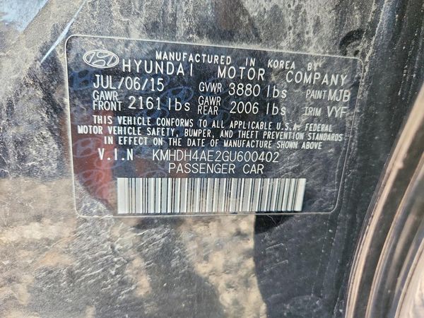 2016 HYUNDAI ELANTRA