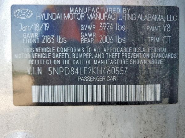2019 HYUNDAI ELANTRA