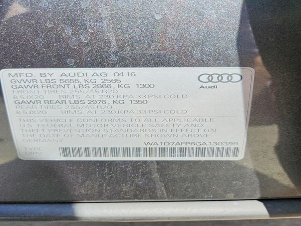 2016 AUDI Q5