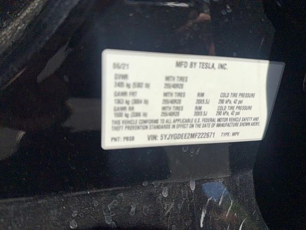 2021 TESLA MODEL Y