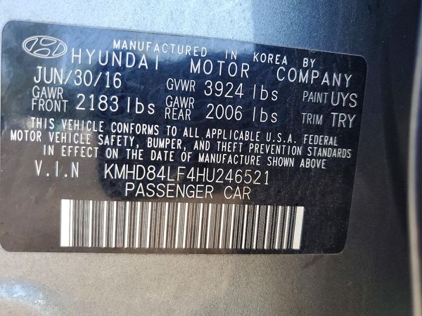 2017 HYUNDAI ELANTRA