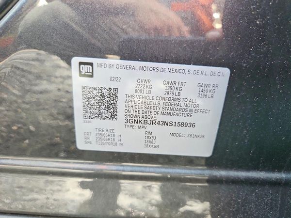 2022 CHEVROLET BLAZER 3LT