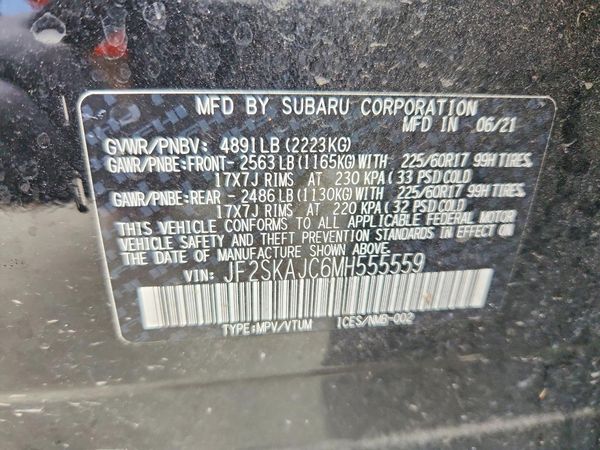 2021 SUBARU FORESTER