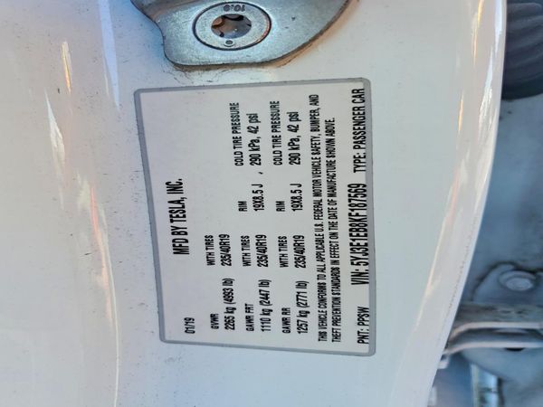 2019 TESLA MODEL 3