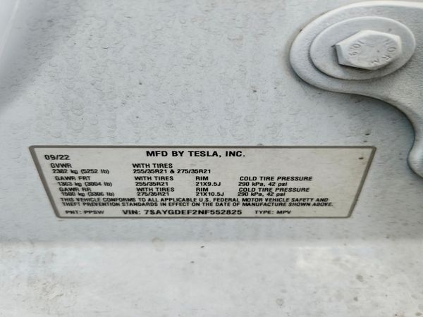 2022 TESLA MODEL Y