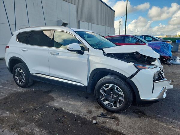 2023 HYUNDAI SANTA FE Blue — Passenger 3/4