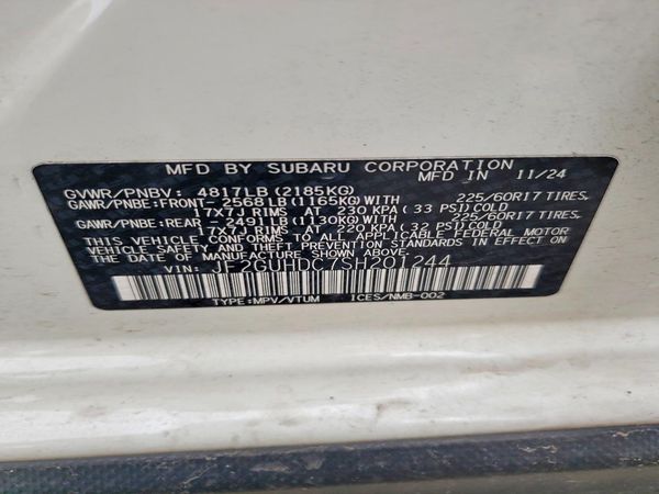 2025 SUBARU CROSSTREK