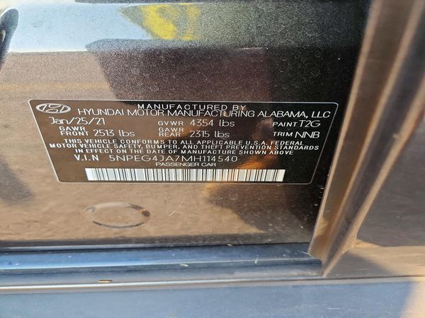 2021 HYUNDAI SONATA SE — VINS