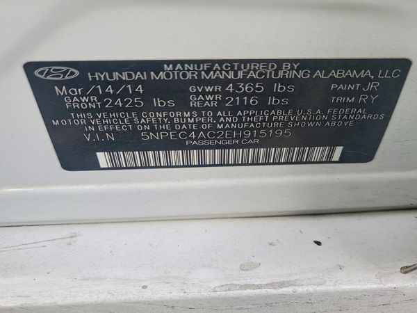 2014 HYUNDAI SONATA