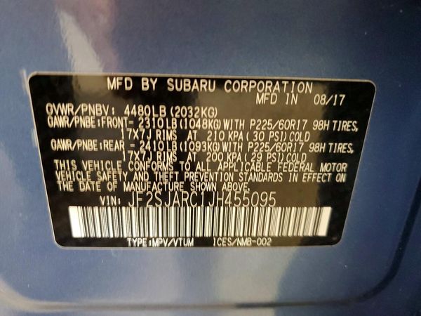 2018 SUBARU FORESTER