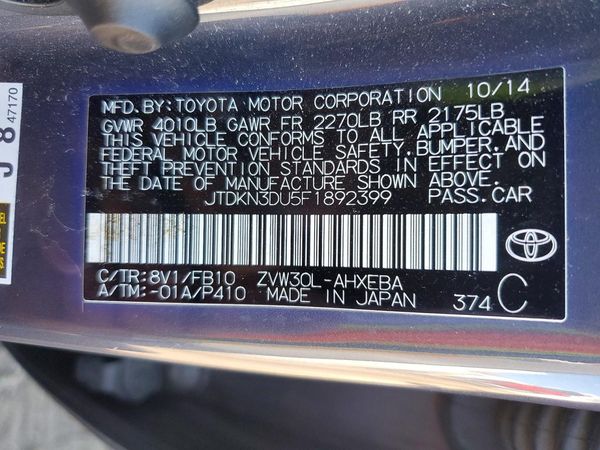 2015 TOYOTA PRIUS