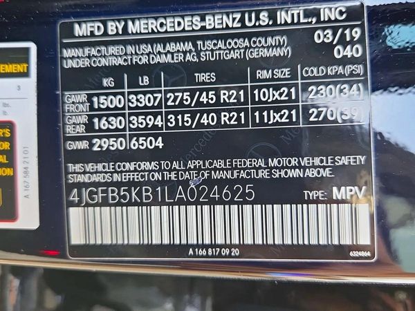2020 MERCEDES-BENZ GLE GLE450-4M