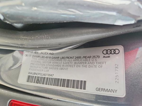 2018 AUDI A5 — VINS
