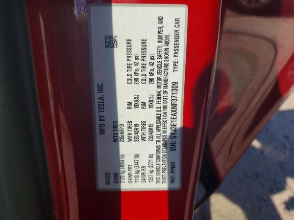 2022 TESLA MODEL 3