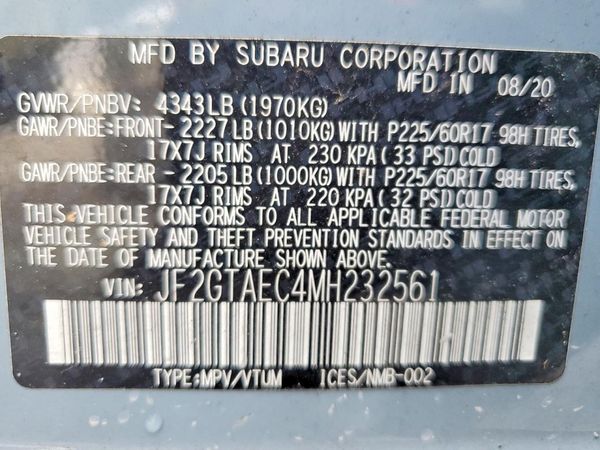 2021 SUBARU CROSSTREK Premium+ES+BSD
