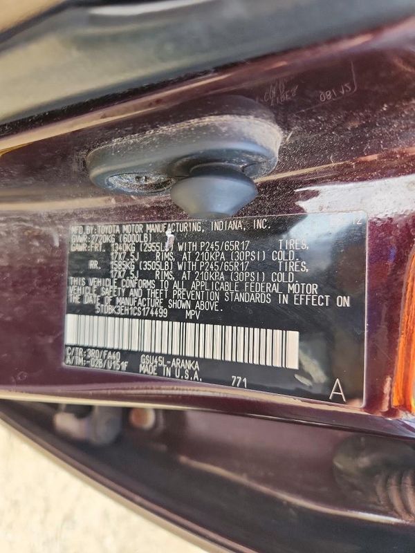 2012 TOYOTA HIGHLANDER Base/Hybrid