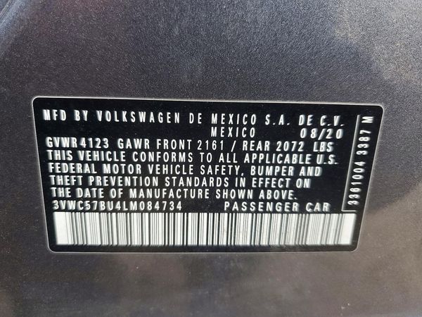 2020 VOLKSWAGEN JETTA