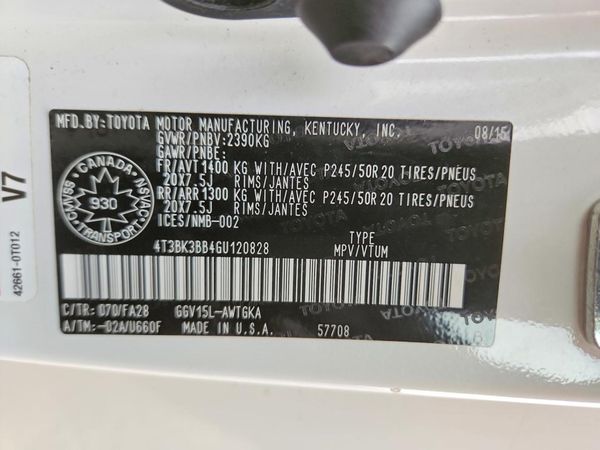 2016 TOYOTA VENZA XLE