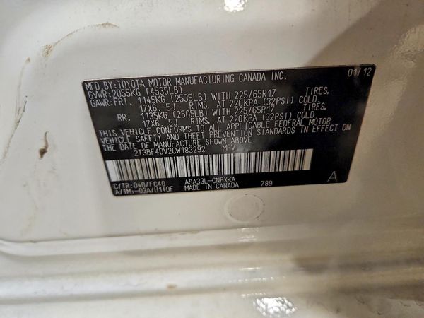 2012 TOYOTA RAV4 Standard