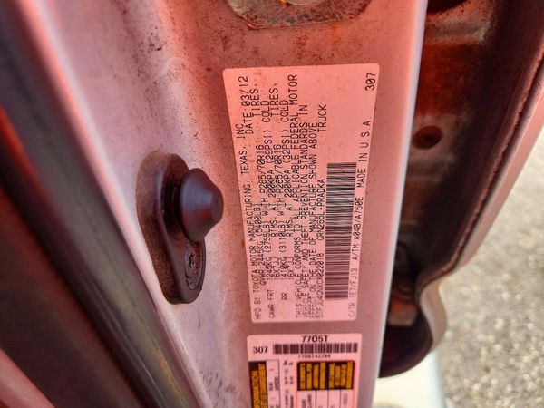 2012 TOYOTA TACOMA — VINS