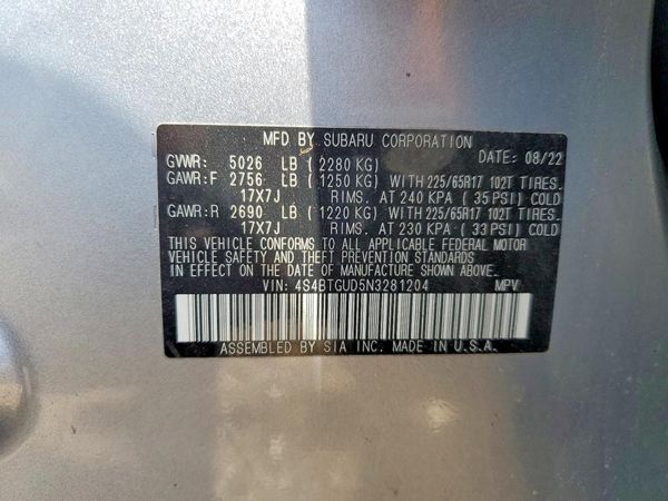 2022 SUBARU OUTBACK WILDERNESS