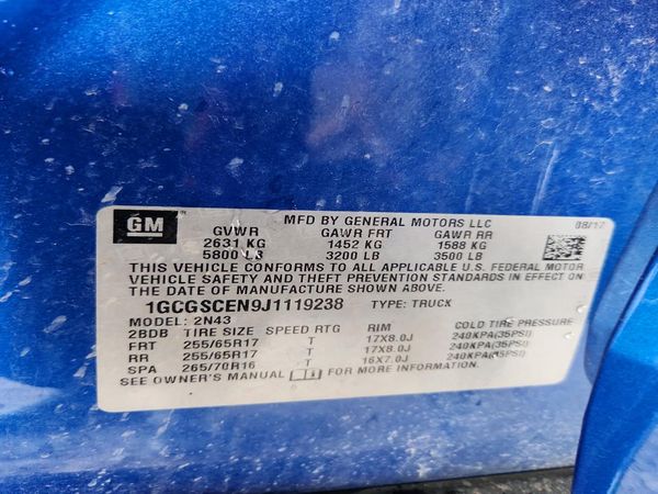 2018 CHEVROLET COLORADO LT