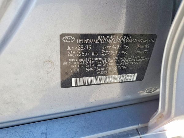 2017 HYUNDAI SONATA