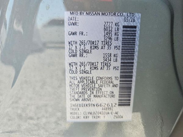 2026 NISSAN FRONTIER